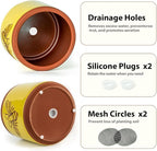 YBX Terracotta Pots Inch with Drainage Holes, Bee Decor, Ceramic Pots - Image 3
