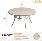 VICLLAX 50" Outdoor Round Patio Table - Image 3
