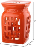 Safavieh Beijing Filigree Ceramic Decorative Garden Stool - Image 3