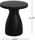 Christopher Knight Home Jayme Outdoor Side Table, Round Top Patio End Table - Image 2