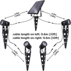 4-Spotlight Mini 50X Solar-Powered LED Spotlight, Outdoor Garden Yard Landscape - Image 3
