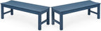 Stoog Outdoor Benches Set of 2, 2-Person Patio Dining Bench, Waterproof HIPS by Stoog