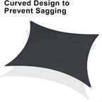LOVE STORY Custom Size 9'x12' Graphite Grey Sun Shade Sail Rectangle UV Block - Image 6