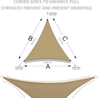 LOVE STORY 10' x 10' x 10' Triangle Grey-White Sun Shade Sail Canopy UV Block - Image 7