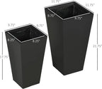 Outsunny 2-Pack Outdoor Planter Set, Flower Pots - Image 7