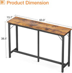 ODK 63 inch Bar Table, Bar Height Pub Table, Counter Height Bar Table, - Image 3