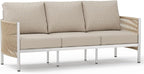 Aluminum Outdoor Patio Couch, 3 Seats HDPE Rope Patio Sofa by Oasbira