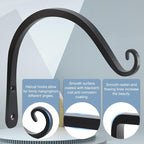 Gtongoko 2 Pack 8 Inch Plant Hangers Outdoor Metal, Plant Hooks - Image 3