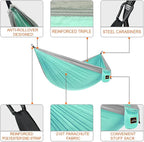 Camping Hammock, Super Lightweight Portable Parachute Hammock - Image 2