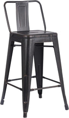 AC Pacific 24” Metal Barstool Set of 2 – Country Rustic Style - Image 4