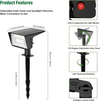 Solar Spot Lights Outdoor with 7 Lighting Modes RGB, 2 Pack Solar Color - Image 6
