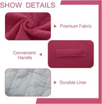 MeMoreCool Square Stuffed Pouf Ottoman Foot Rest, Floor Pouf Foot Stool - Image 5