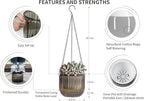 Josteve 6.5 Inch 2 Pcs Self Watering Hanging Planter Indoor Plant Pots Drainage - Image 4