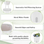 24 Pcs Self Watering Pots for Indoor Plants, 3 Inch White Plastic Self Watering - Image 3