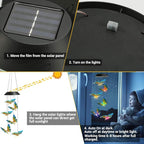 Toodour Solar Wind Chime, Color Changing Wind Chimes Butterfly, LED Decorative - Image 3