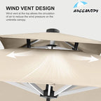 ABCCANOPY Patio Umbrella Cantilever Double Top Outdoor Offset Umbrella - Image 9