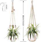 Augshy Macrame Plant Hanger, 2 Packs Plant Hangers, Hanging Planter - Image 2