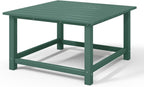 WestinTrends Malibu Low Outdoor HDPE Square Patio Coffee Table, Dark Green - Image 9