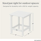 POLYWOOD Long Island 18" Side Table - Image 3