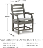 Signature Design by Ashley Visola Outdoor HDPE Dining Chair Set of 2, Durable - Image 3