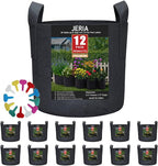 JERIA 12-Pack 30 Gallon Grow Bags, 300G Thickened Nonwoven Garden Pots by JERIA