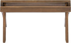 Linon Home Dcor Linon Adirondack Woodstock Ottoman, Teak Stain, 21.6"W x - Image 11