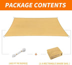 12' x 16' Rectangle Sun Shade Sail Canopy UV Block Sunshade - Image 6