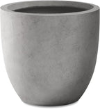 Kante 16.5" Dia Round Concrete Planter, Large Outdoor Modern Indoor Decorative by Kante