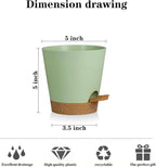 5 Pack 5 inch Self-Watering Pots, African Violets Planter - Image 2