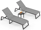 Aluminum Pool Lounge Chairs Set of 2 by Oasbira