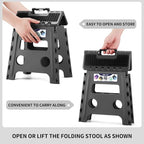 Delxo Folding Step Stool 13 inch Height Heavy Duty Foldable Step Stools - Image 7
