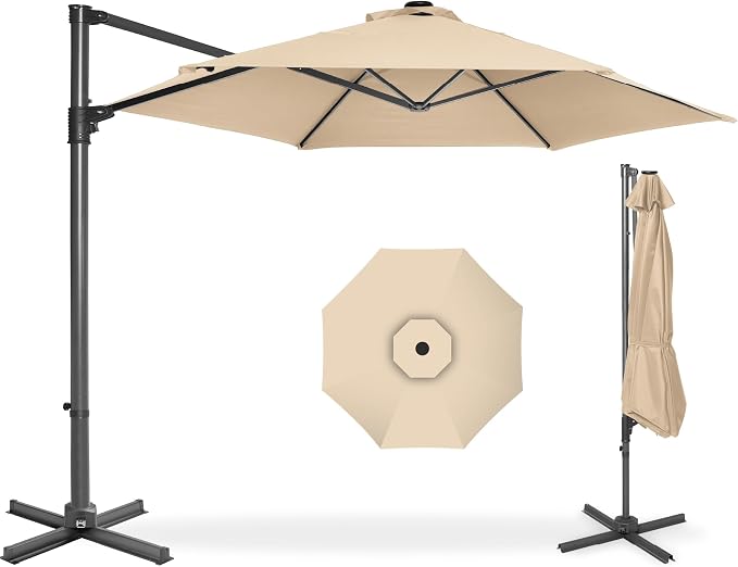 Best Choice Products 10ft Offset Cantilever Hanging Market Patio Umbrella by BestChoiceProducts