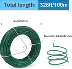 328 Feet Plant Twist Tie Plastic Coated Soft Garden Metal Wire 1mm Thin - Image 2