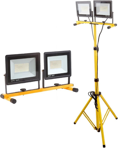 22000 Lumen Work Lights with Stand, 2 Adjustable Head LED Work Light, with by GUWELL
