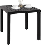 PHI VILLA Indoor Outdoor Small Metal Square Side/End Table, Patio Coffee Bistro by PHIVILLAThepioneerofcomfortablehouseholdsupplies