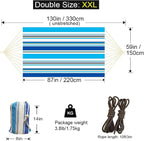 Double Hammock 2 Person Extra Large 330X150cm Load Capacity 600Pound Canvas - Image 3