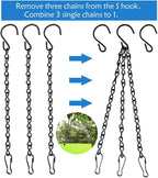YINGFENG 6 Pack 19.7Inches Black Hanging Chains, Garden Plant Hangers, - Image 6
