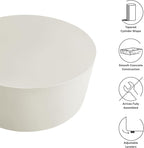 Modway Brion 34 Inch Round Concrete Coffee Table – Indoor/Outdoor Tapered - Image 4
