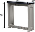Single Bar Set Includes 2 Barstools Deep Grey Top & Warm Grey Base Ideal - Image 4