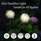 GUOCHENG Dandelion Solar Garden Lights Waterproof Outdoor LED Landscape Lights - Image 3