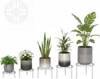 5 Pack Heavy Duty Rustproof Iron Flower Pot Stand Holder Indoor Outdoor Pot - Image 2