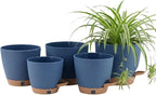 montresor 5-Pack 5/5.5/6/6.5/7 Inch Reservoir & Drainage Plastic Self Watering by Montresor