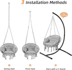 Goutime Hammock Chair, Macrame Hanging Swing Chairs - Image 5