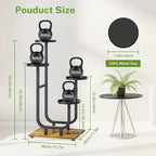 iDavosic.ly 4 Tier Plant Stand Indoor, Corner Tiered Multiple Flower Holder - Image 3