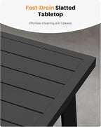 Patio Coffee Table, Never-Rust Aluminum Outdoor Coffee Table - Image 7