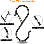 32 Pack S Hooks for Hanging, 3.5 inch Heavy Duty Metal S Hooks - Image 3