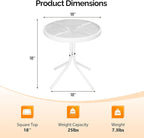 VINGLI Outdoor Side Table, Weatherproof Small Tables - Image 3
