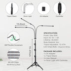 GHodec Grow Light with Stand, 60 LED 5500K Full Spectrum Floor Plant Light - Image 6