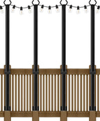 AILBTON 4 Pack 5Ft String Light Poles, Light Poles by AILBTON