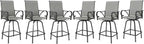 MFSTUDIO Outdoor Bar Stools Set of 6, Swivel Bar Height Patio Chairs Outdoor by MFSTUDIO